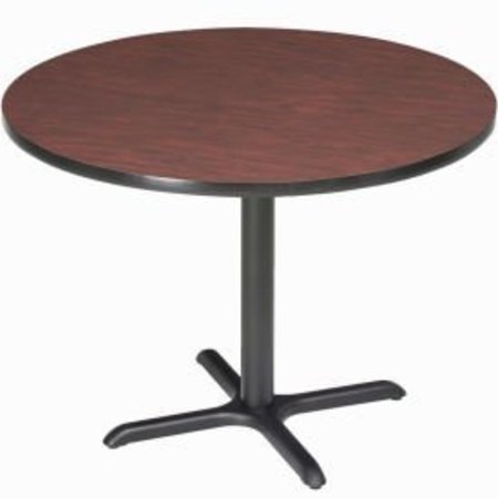 NATIONAL PUBLIC SEATING Interion® 36" Round Counter Height Restaurant Table, Mahogany 695803MH